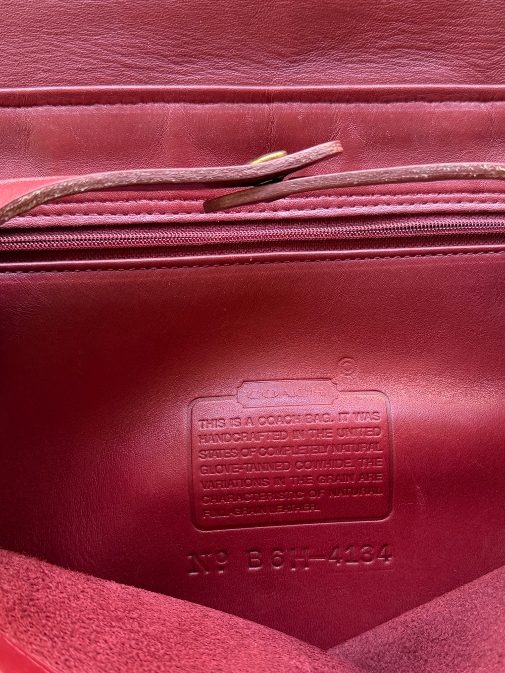 Vintage COACH 4134 Red Leather Backpack Women's Handle Gold Hardware Authentic - Picture 8 of 10